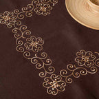 Τετράγωνο Καρέ Αιγαίον Flower Swirl 9942 85X85 Brown